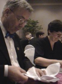 Toon van Dijk and Jennifer Heywood working overtime