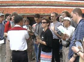 All ears for the Belgian tourguides