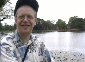 Marcel Dohmen takes a break after writing yesterday-s diary at record-breaking speed.