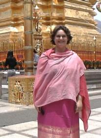 Clare Macfarlane in a flashy display of Thai fashion, and ...