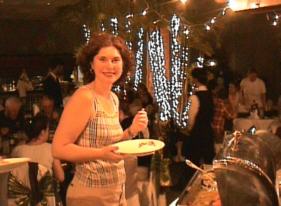 After a long nap, Annelieke Vermeulen is ready for dinner.