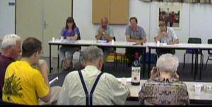 De impassecommissie, vrnl: Tieme Kuyper, Reinout Woltjer, Gerold Alberga. 
Hendriek notuleerde.