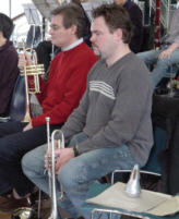 Even uitblazen voor de trompetsectie.